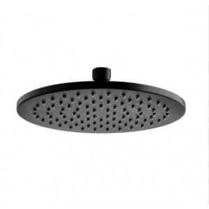 Cora Round Matte Black Shower Head 200mm